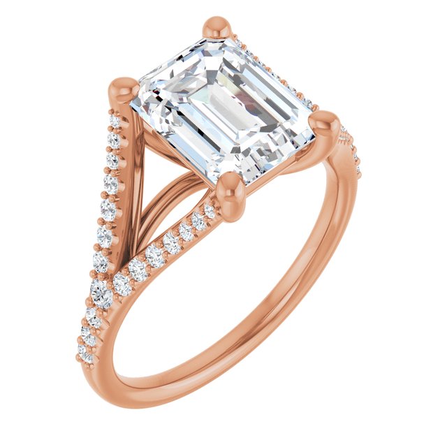Emerald Engagement Ring Mounting
