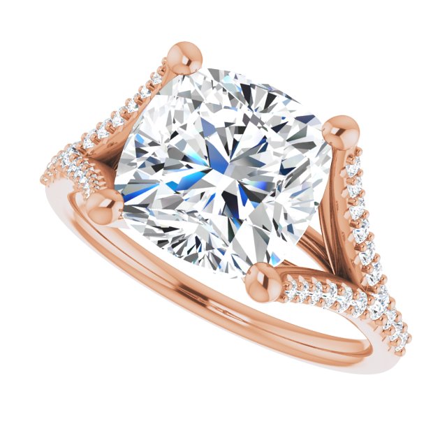Cushion Engagement Ring Mounting
