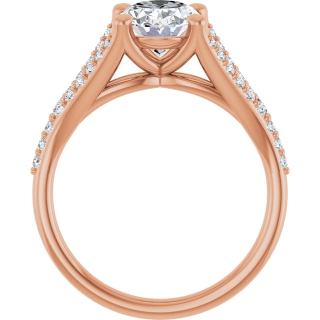 Oval Engagement Ring Mounting