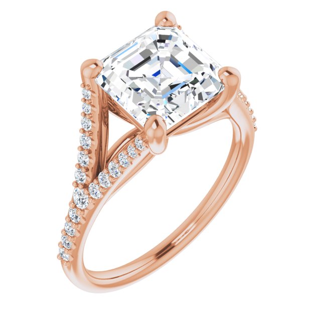 Asscher Engagement Ring Mounting