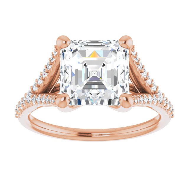 Asscher Engagement Ring Mounting