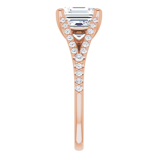 Asscher Engagement Ring Mounting