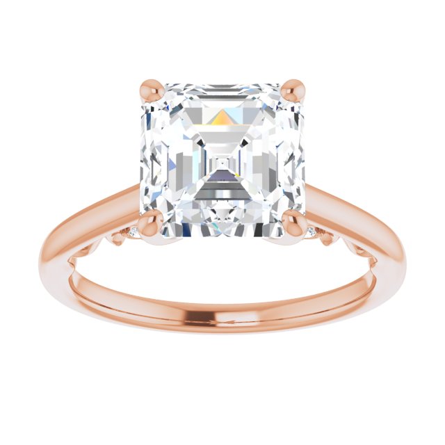 Asscher Engagement Ring Mounting