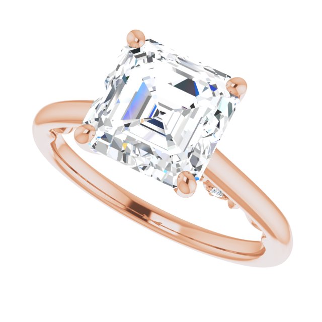 Asscher Engagement Ring Mounting