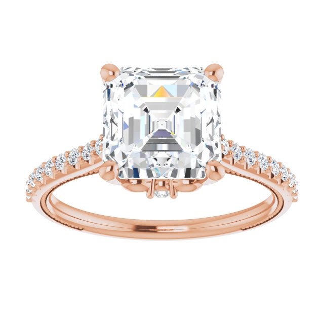 Asscher Engagement Ring Mounting