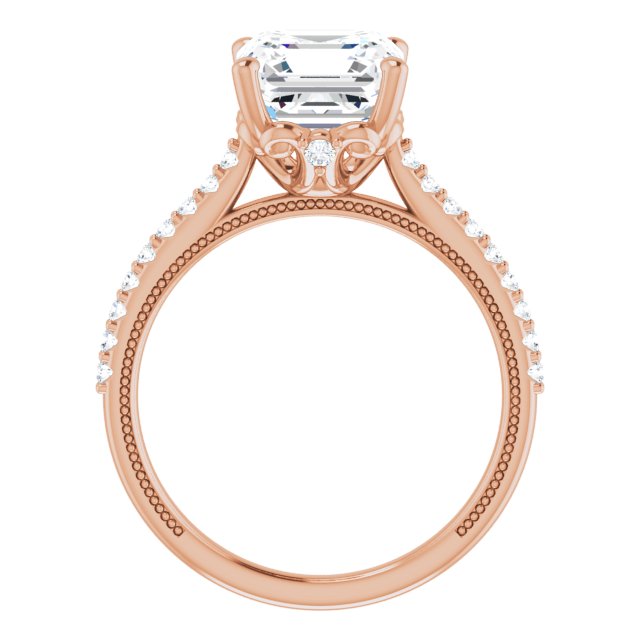 Asscher Engagement Ring Mounting