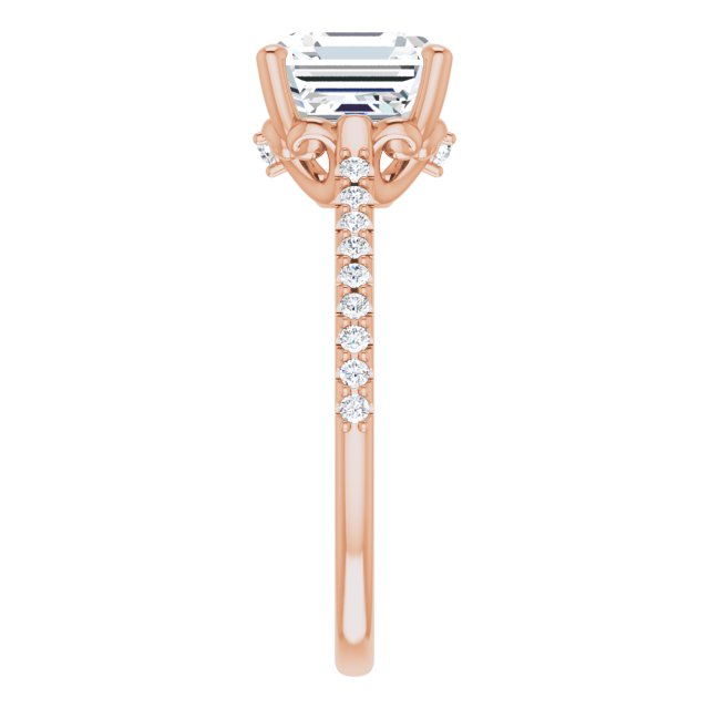 Asscher Engagement Ring Mounting