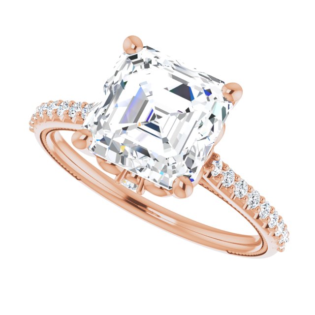 Asscher Engagement Ring Mounting