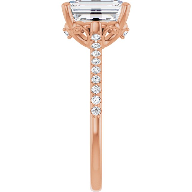 Emerald Engagement Ring Mounting