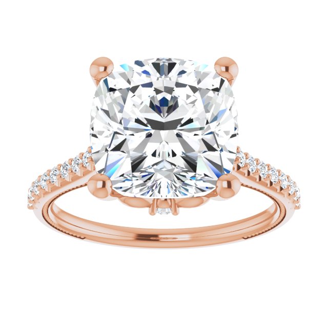 Cushion Engagement Ring Mounting
