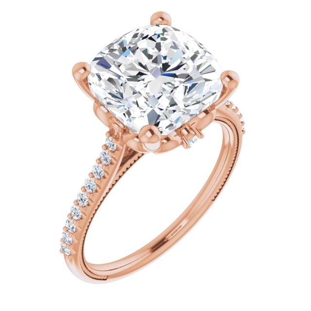 Cushion Engagement Ring Mounting