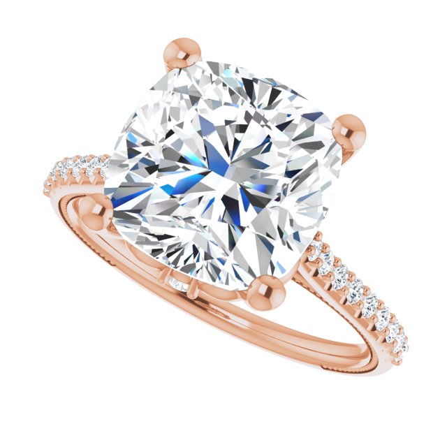 Cushion Engagement Ring Mounting