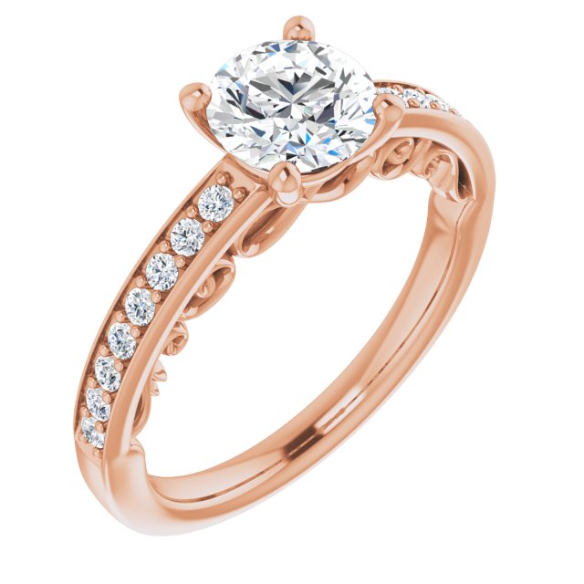 Round Infinity-Inspired Engagement Ring Mounting
