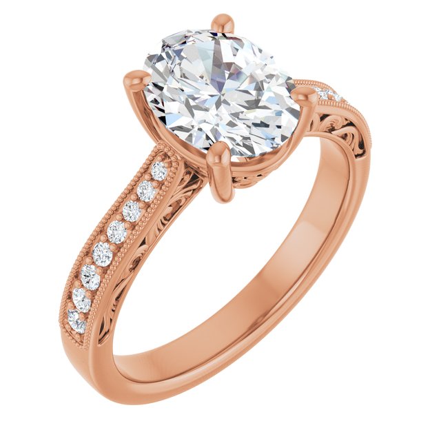 Oval Engagement Ring Mounting