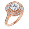Cushion Engagement Ring Mounting