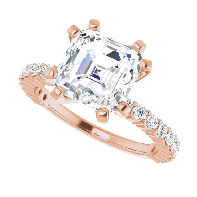 Asscher Engagement Ring Mounting