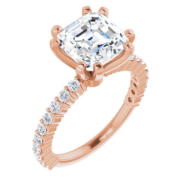 Asscher Engagement Ring Mounting