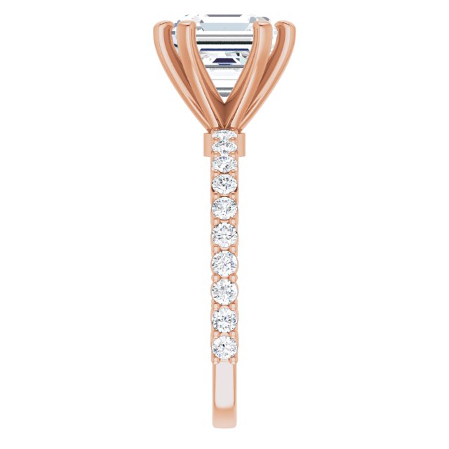 Asscher Engagement Ring Mounting