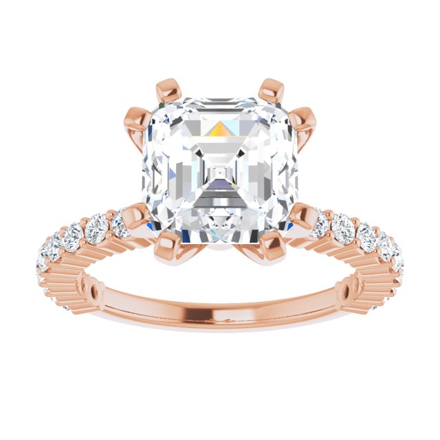 Asscher Engagement Ring Mounting
