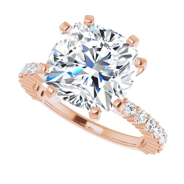 Cushion Engagement Ring Mounting