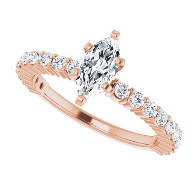Marquise Engagement Ring Mounting