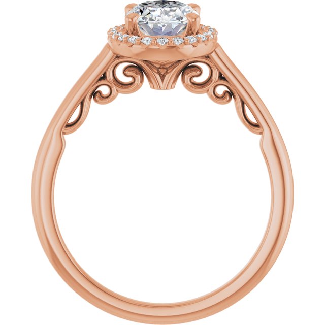 Oval Engagement Ring Mounting