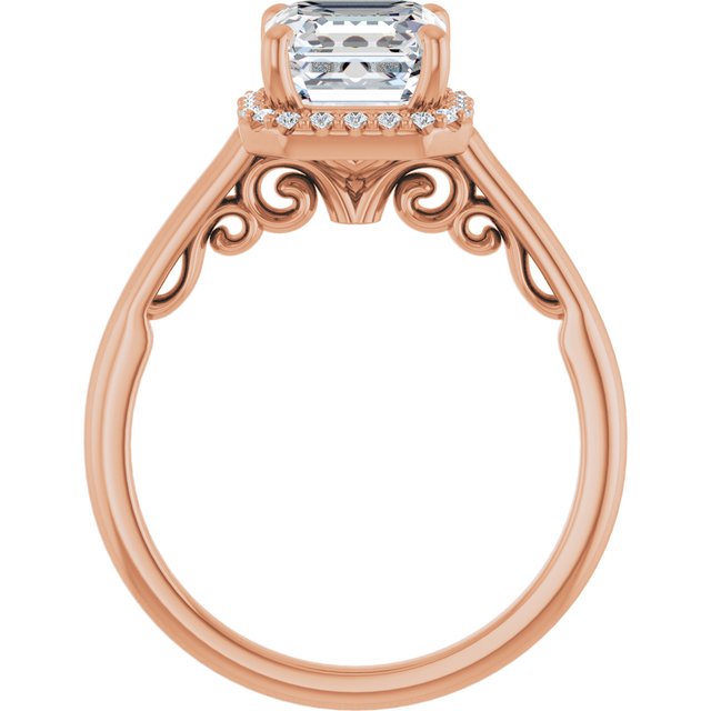 Asscher Engagement Ring Mounting
