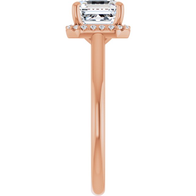 Asscher Engagement Ring Mounting