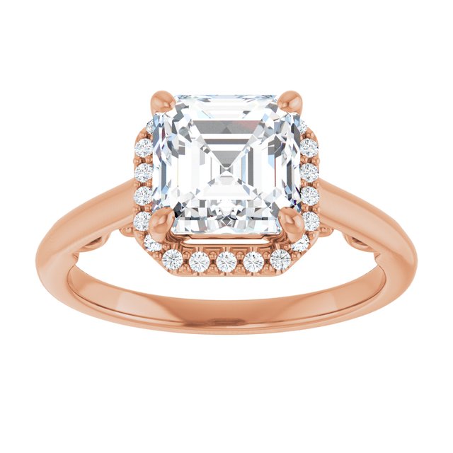 Asscher Engagement Ring Mounting