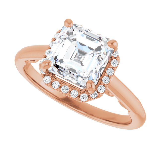 Asscher Engagement Ring Mounting