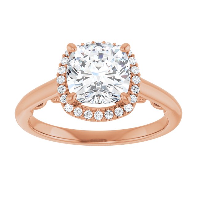 Cushion Engagement Ring Mounting