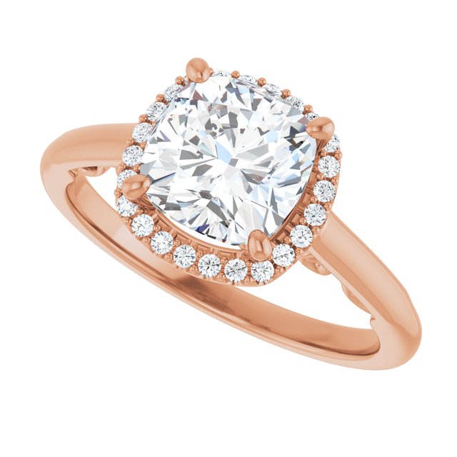 Cushion Engagement Ring Mounting