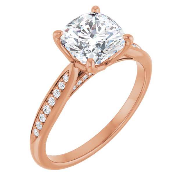 Cushion Engagement Ring Mounting