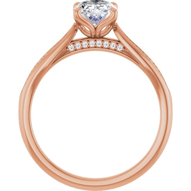 Oval Engagement Ring Mounting