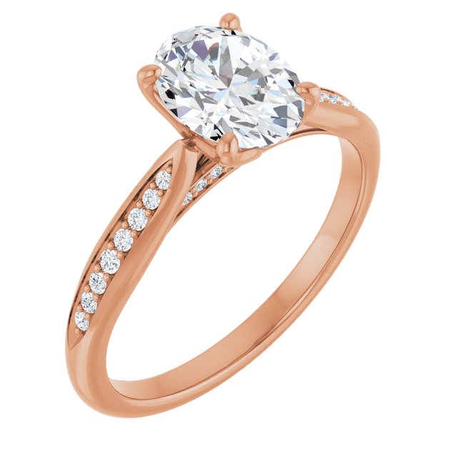 Oval Engagement Ring Mounting