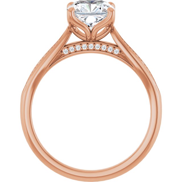 Cushion Engagement Ring Mounting