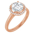 Round Halo-Style Engagement Ring Mounting