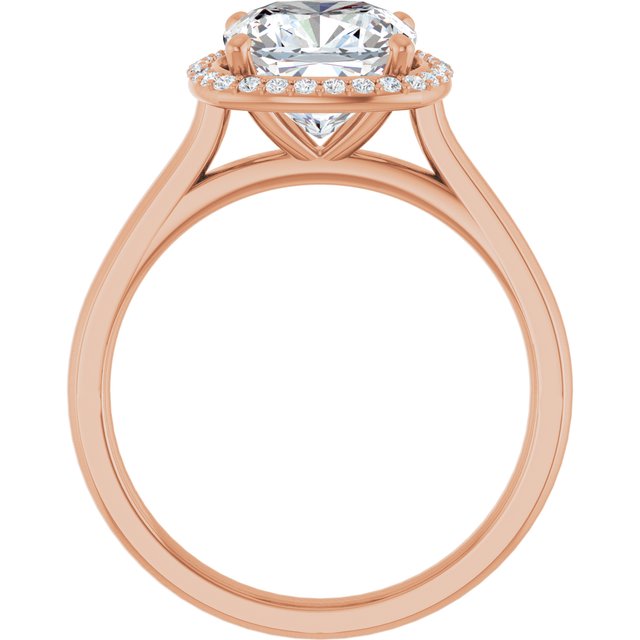 Cushion Halo-Style Engagement Ring Mounting