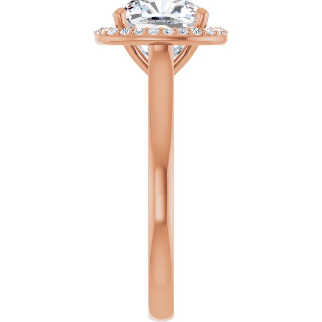 Cushion Halo-Style Engagement Ring Mounting