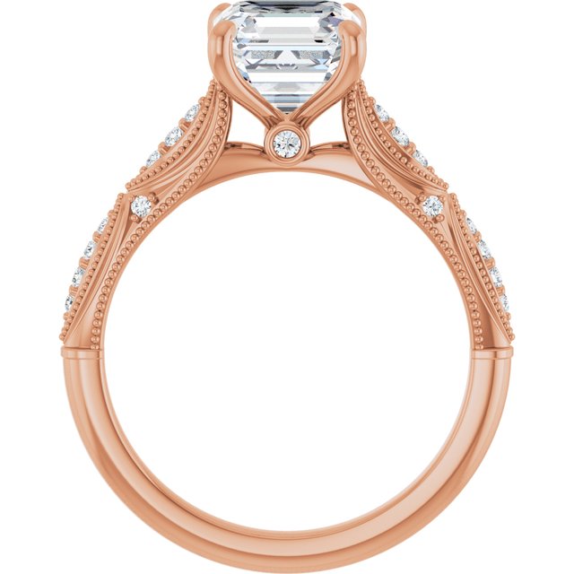 Asscher Engagement Ring Mounting