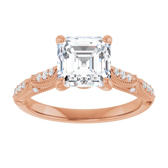 Asscher Engagement Ring Mounting
