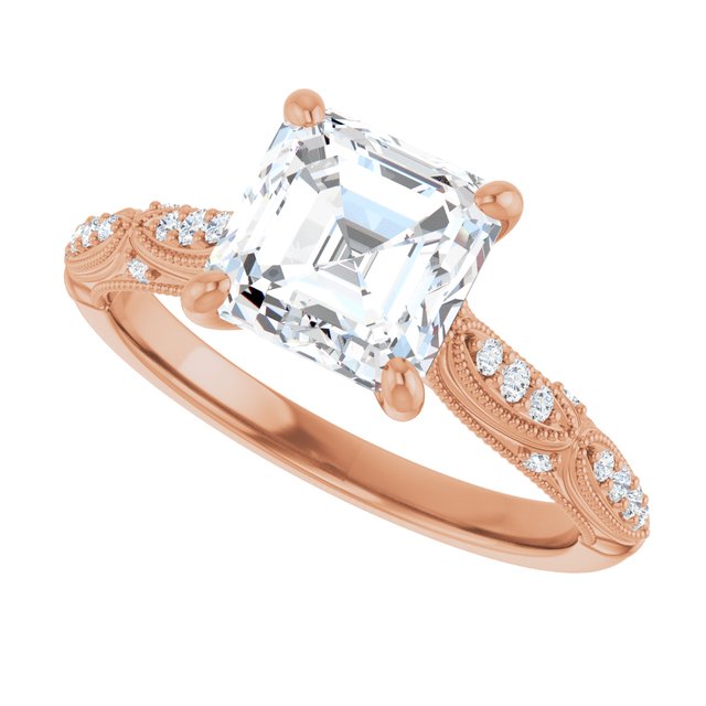 Asscher Engagement Ring Mounting
