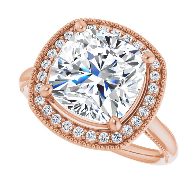 Cushion Engagement Ring Mounting