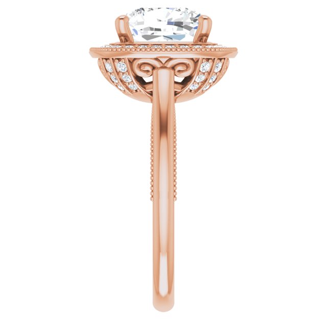 Cushion Engagement Ring Mounting