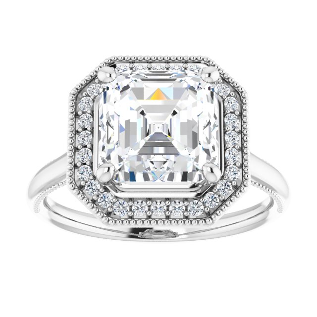 Asscher Engagement Ring Mounting