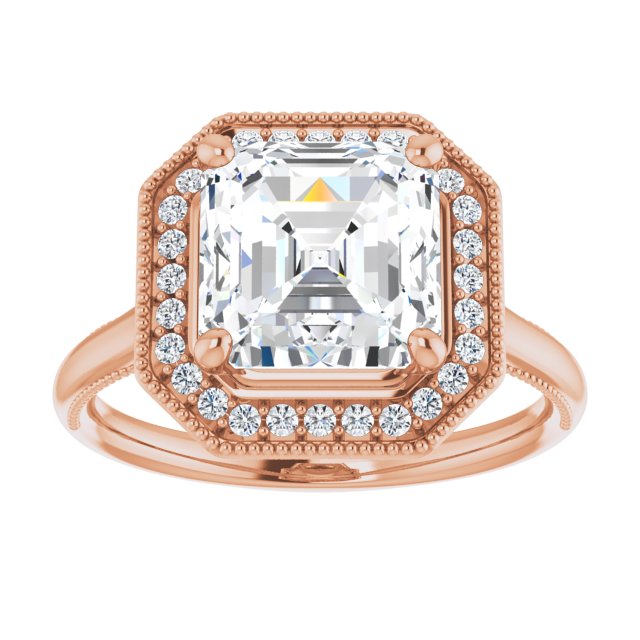 Asscher Engagement Ring Mounting