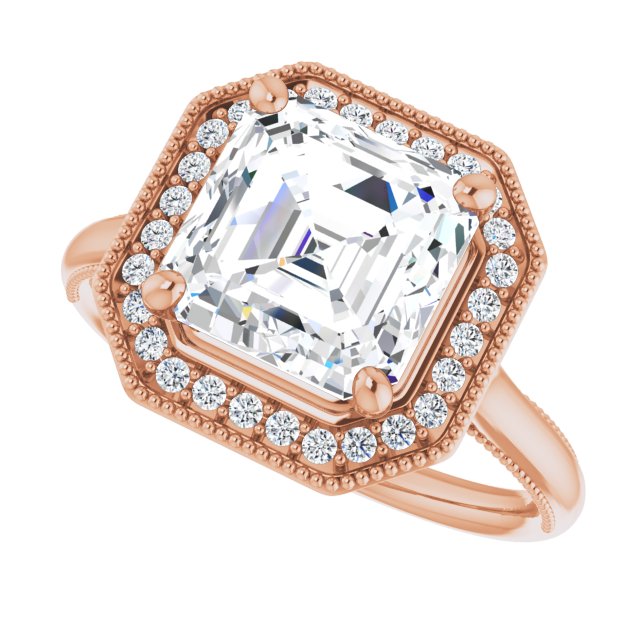 Asscher Engagement Ring Mounting