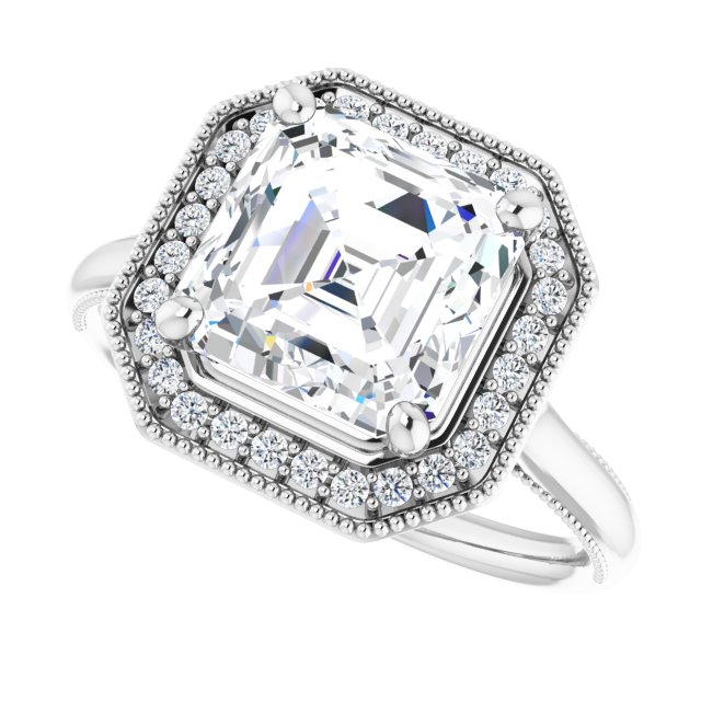 Asscher Engagement Ring Mounting