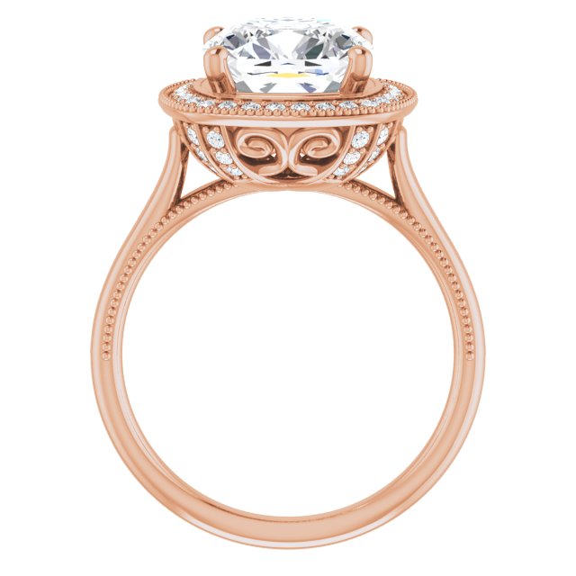 Cushion Engagement Ring Mounting