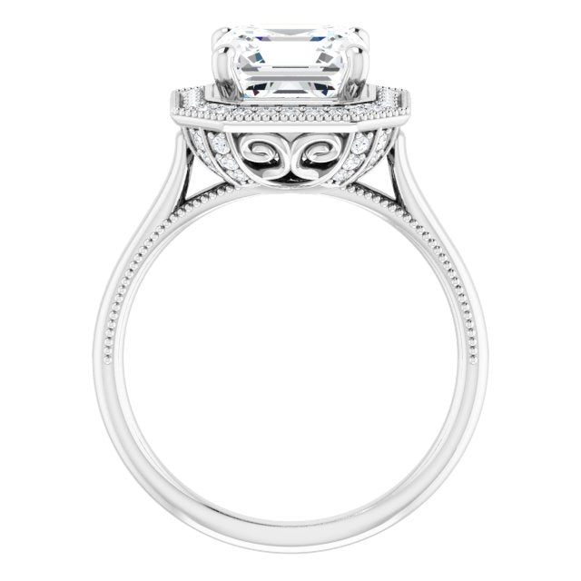 Asscher Engagement Ring Mounting